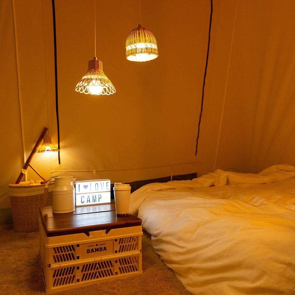 Håndvævet Rattan Loftslampe - Naturlig Hængende Belysning