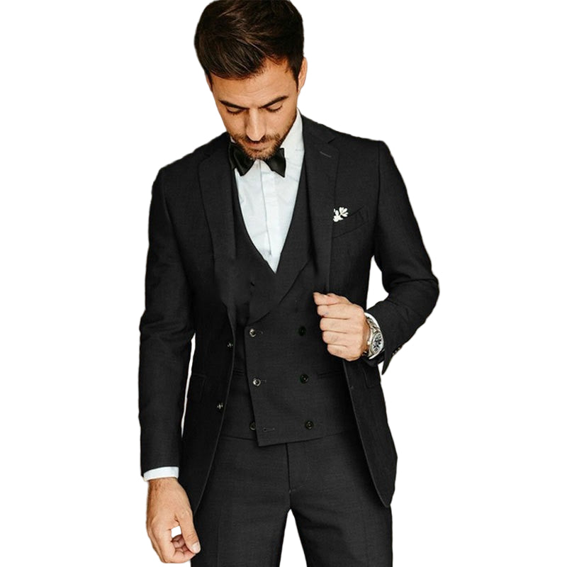 Herre 3-Delt Sæt Blazer Vest Bukser Klassisk