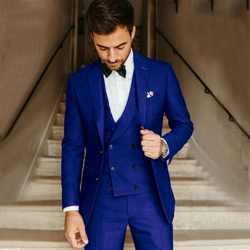 Herre 3-Delt Sæt Blazer Vest Bukser Klassisk