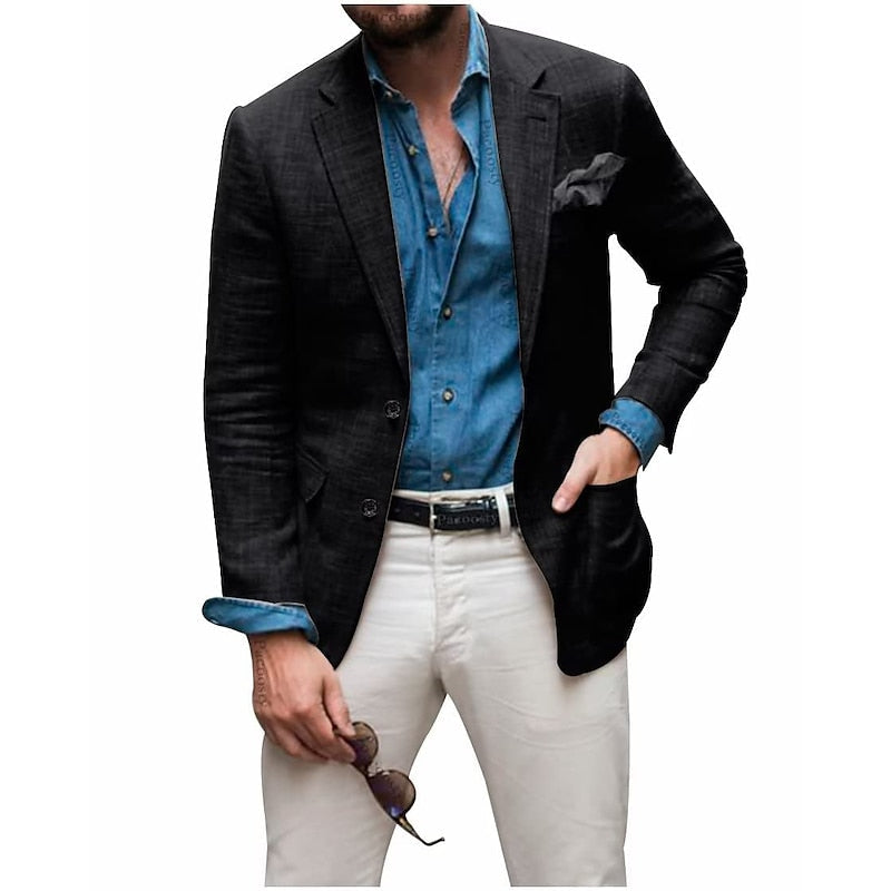 Herre Blazer Casual Stilfuld Jakke - Alsidig og Komfortabel Blazer Til Herre