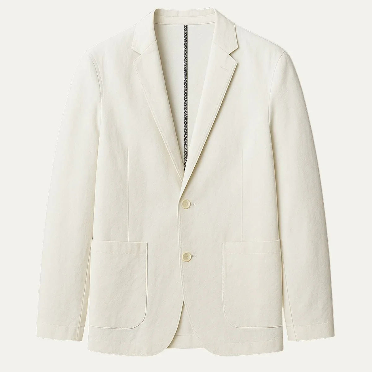 Herre Blazer Jakke i Linned Klassisk Stil - Moderne Skræddersyet Pasform til Formelle og Afslappede Anledninger
