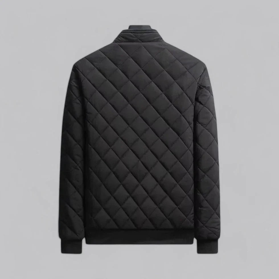 Herre Bomber Jakke Diamant-tekstureret Med Fleece-foring