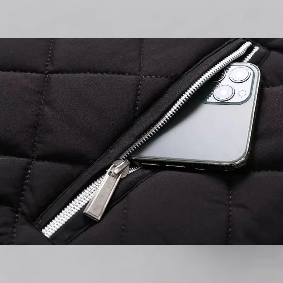 Herre Bomber Jakke Diamant-tekstureret Med Fleece-foring