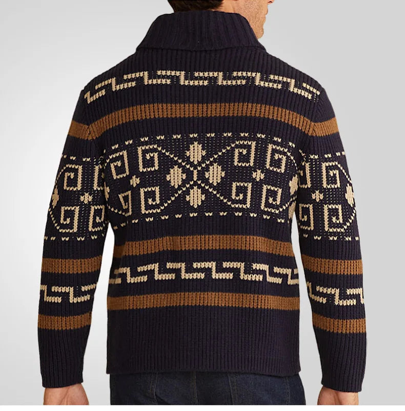 Herre Cardigan med Lynlås og Slim Fit