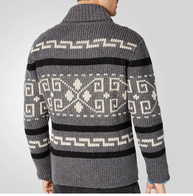 Herre Cardigan med Lynlås og Slim Fit