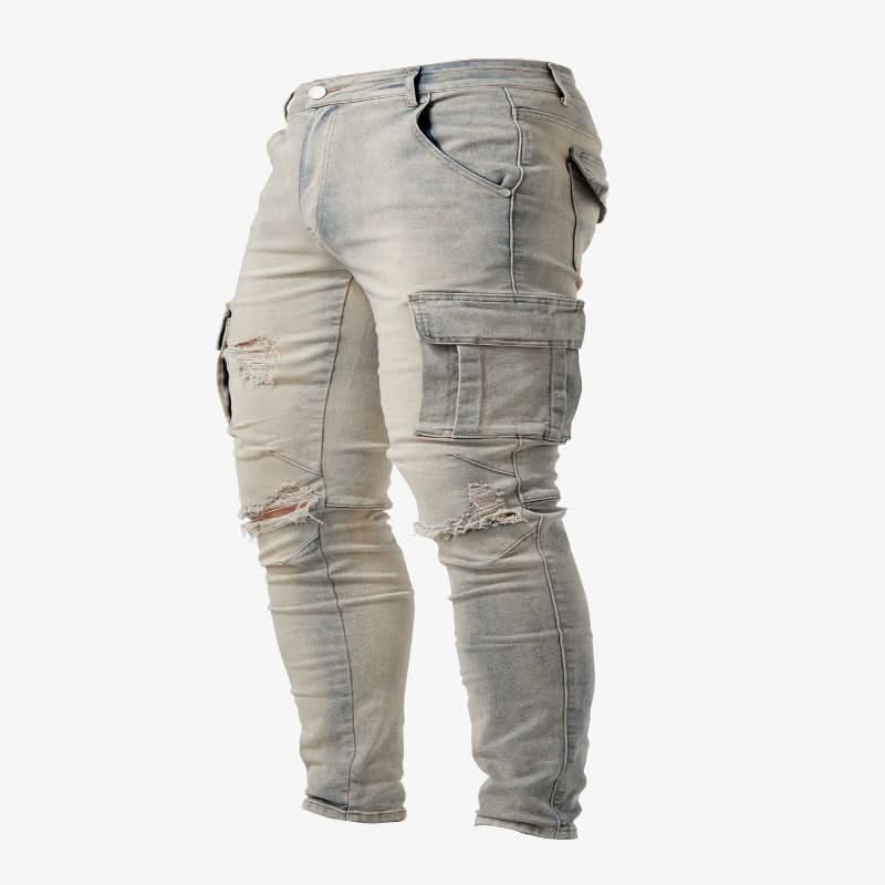 Herre Cargo Jeans Slim Fit Design