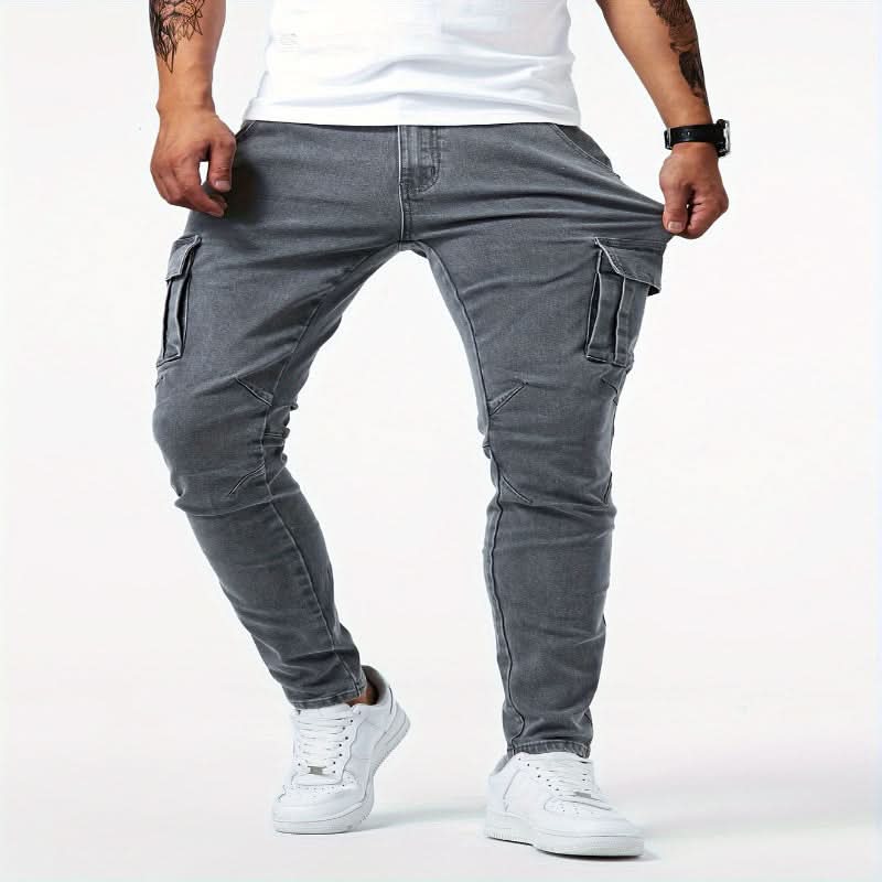 Herre Cargo Jeans Slim Fit Design