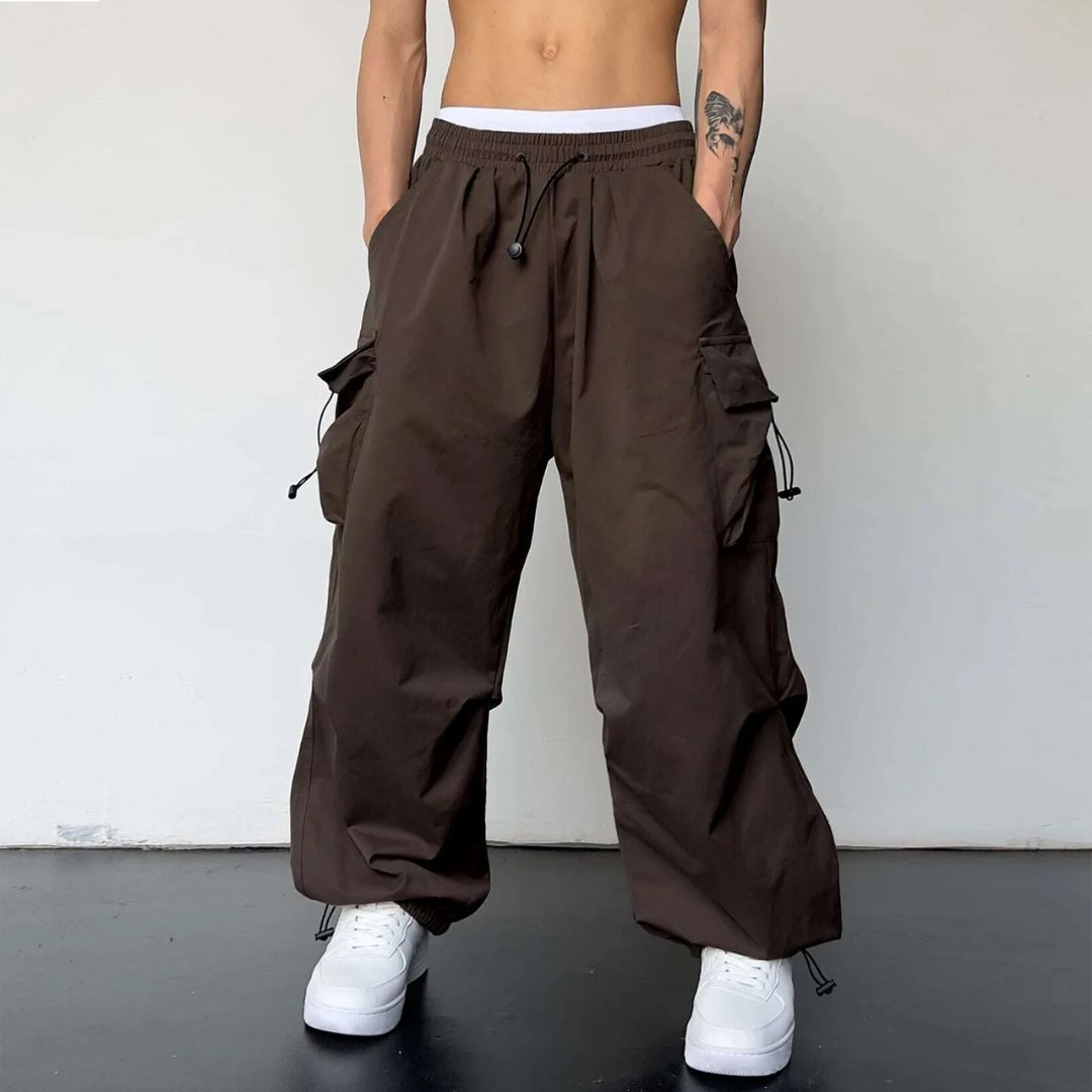 Herre Cargo Joggers Justerbar Talje