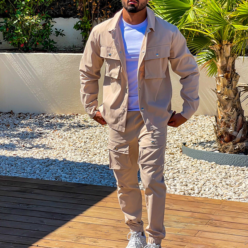 Herre Cargo Sæt Casual Stil