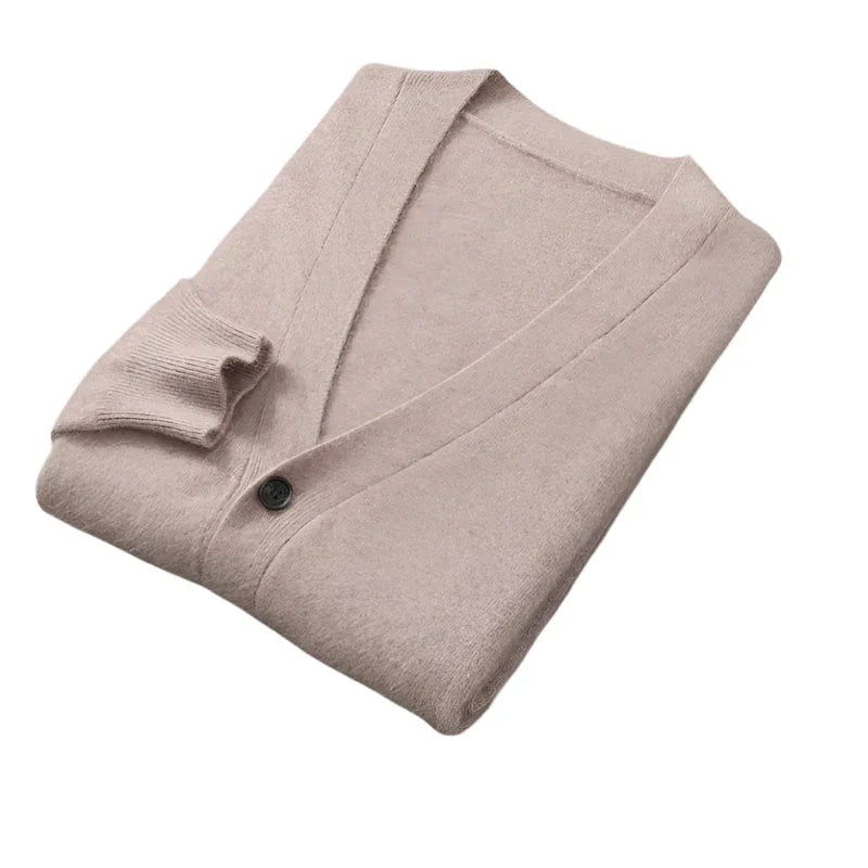 Herre Cashmere Cardigan Klassisk Stil Til Mænd