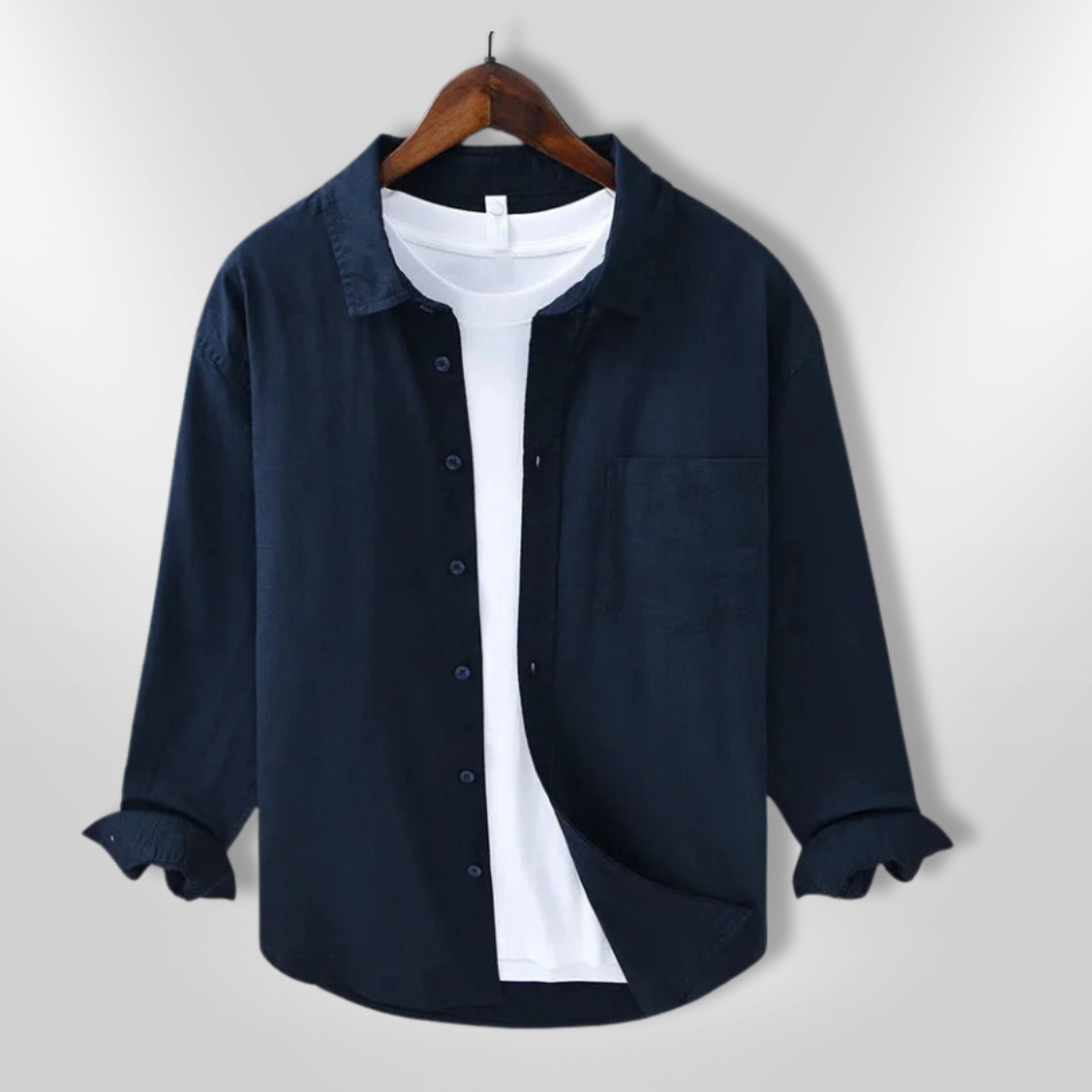 Herre Chemise Casual Let Åndbar Blødt Stof