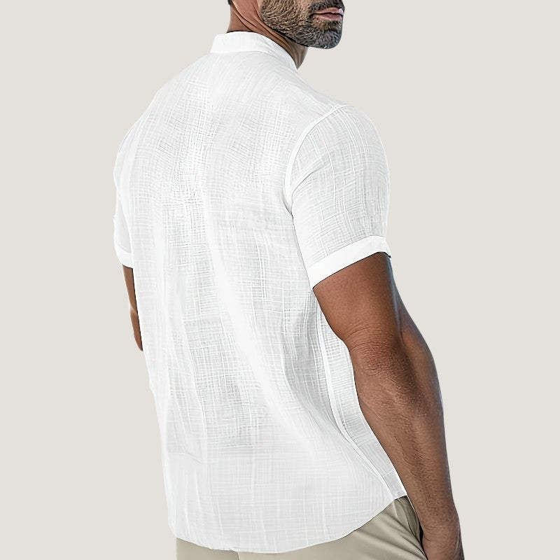 Herre Chemise Casual V-Hals Rayon