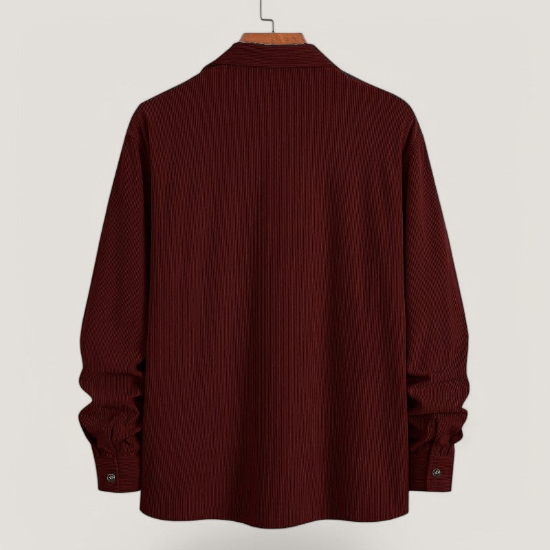 Herre Chemise Veste i Cordon Velour til Efterår