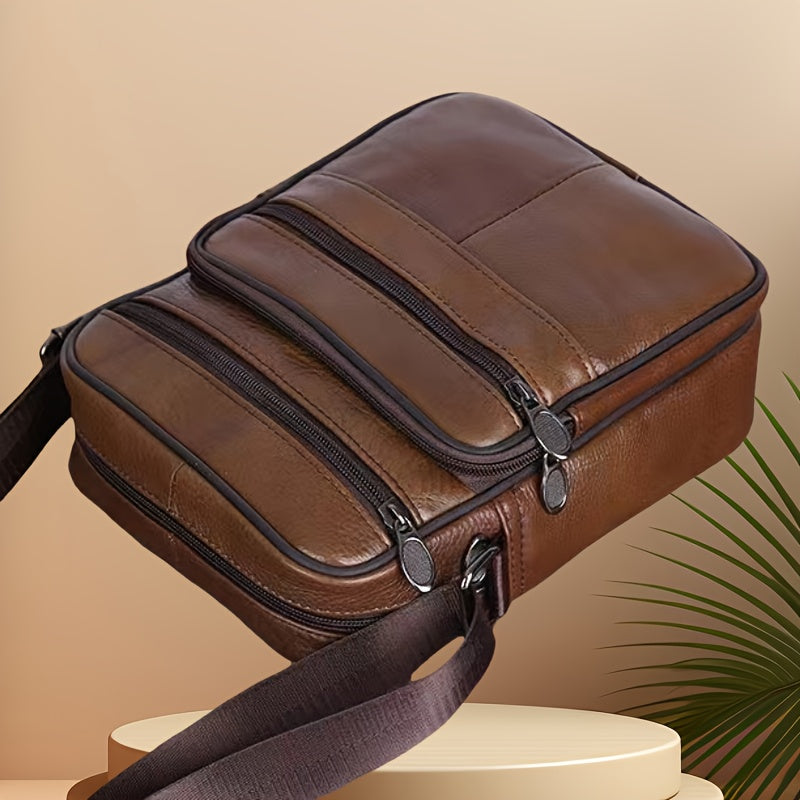 Herre Crossbody Taske Læder Justerbar Rem