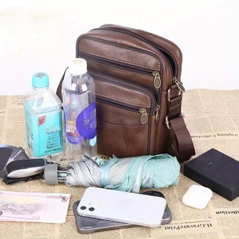 Herre Crossbody Taske Læder Justerbar Rem