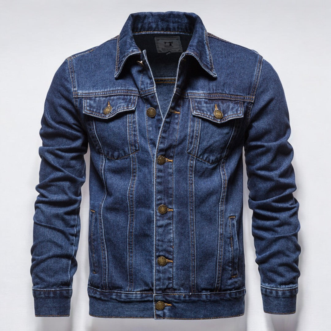 Herre Denim Jakke Vasket Design