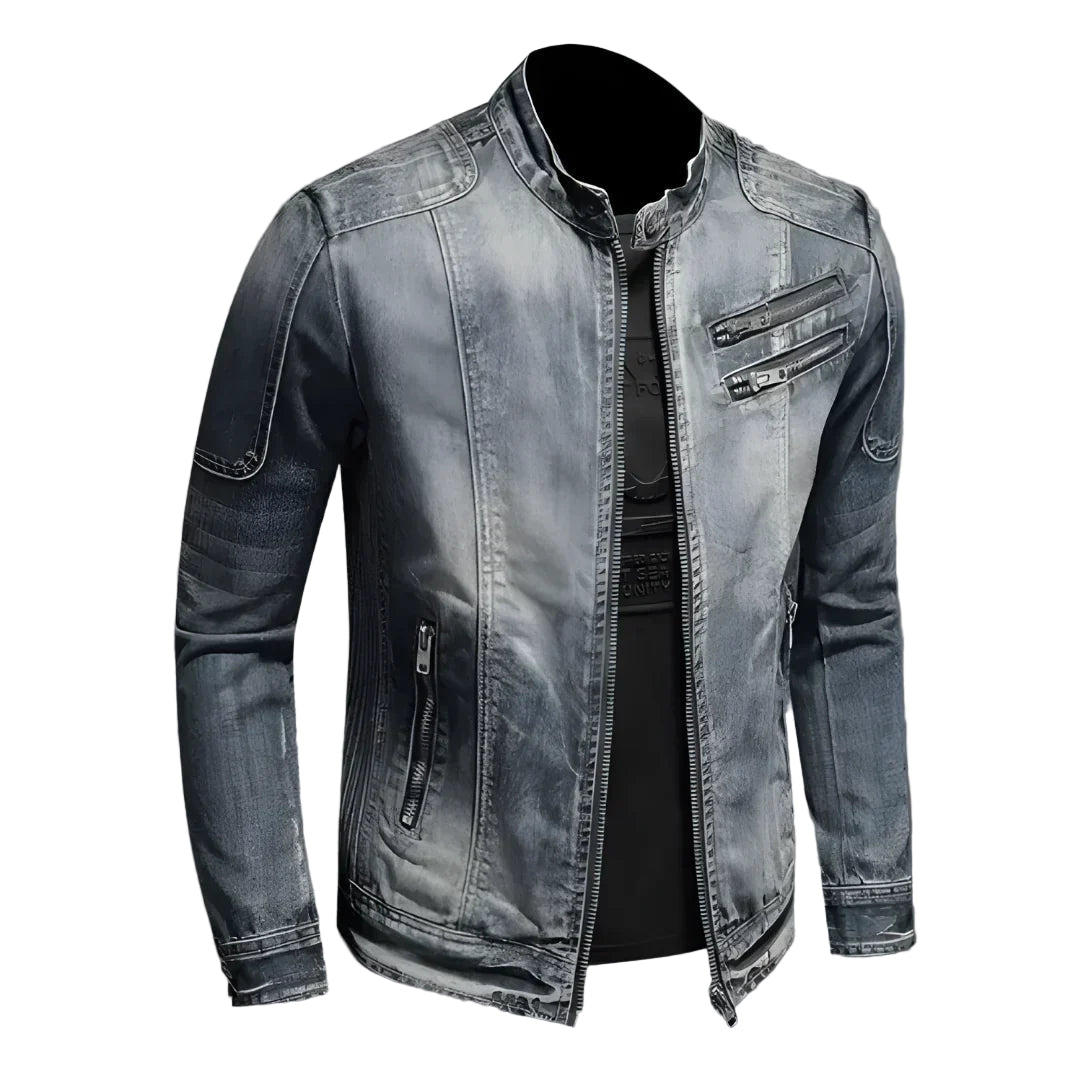 Herre Denim Jakke til Vinter med Moderne Design