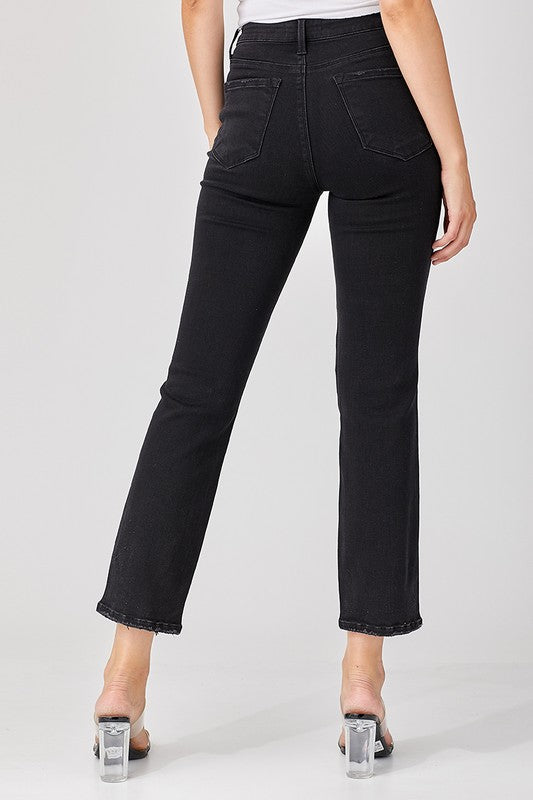 Kvinders Denim Jeans Afslappet Distressed Sort