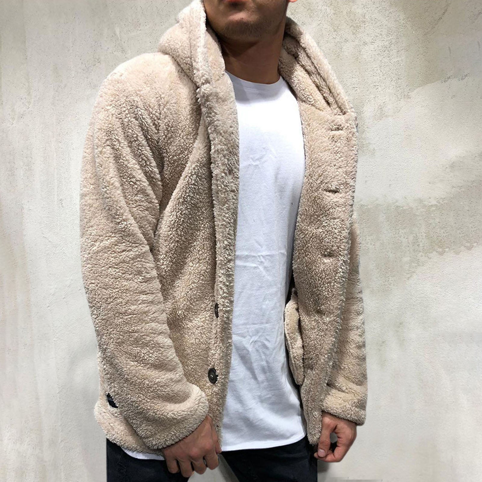 Herre Fleece Jakke Casual Stil