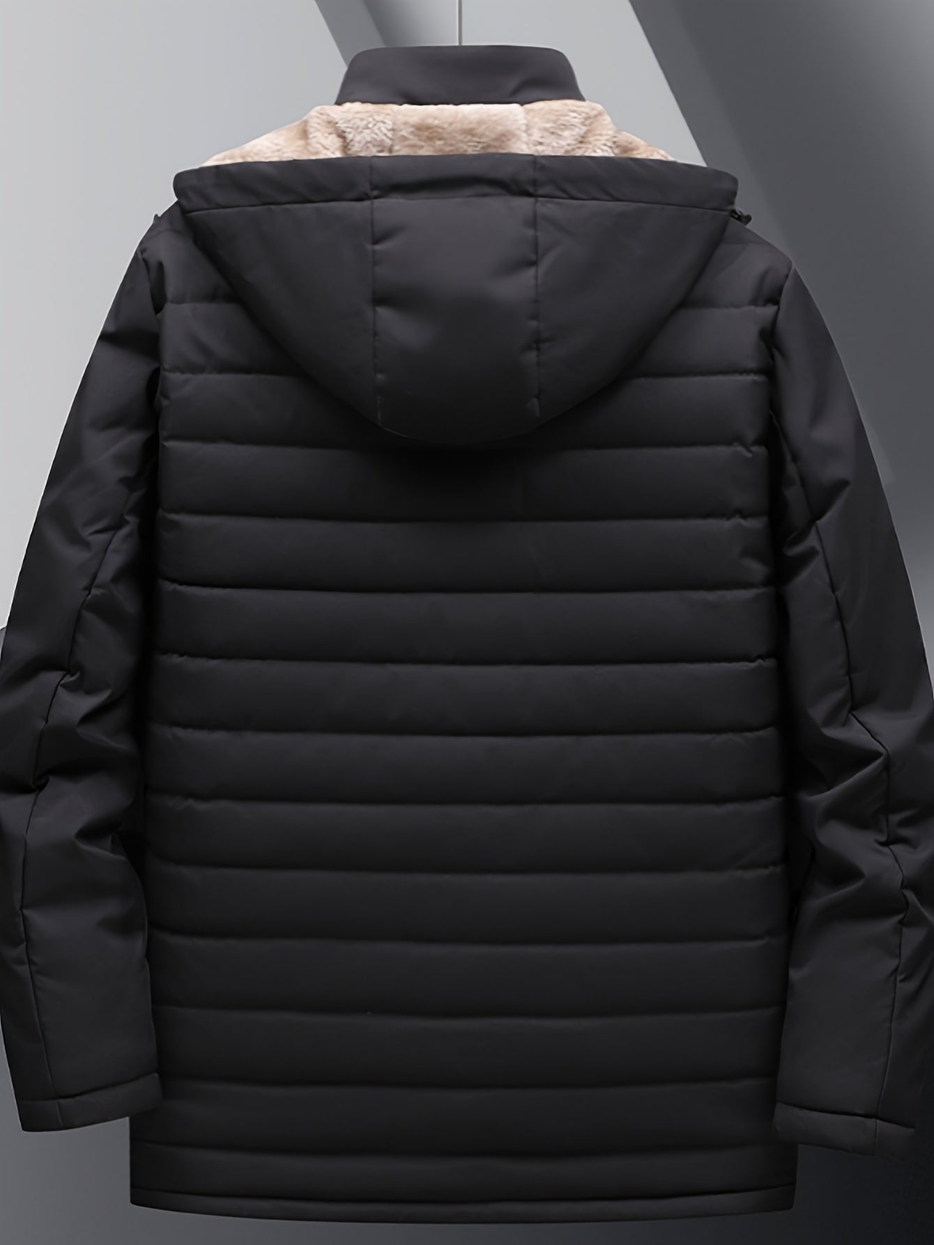 Herre Fleece Jakke med Hætte og Lynlås