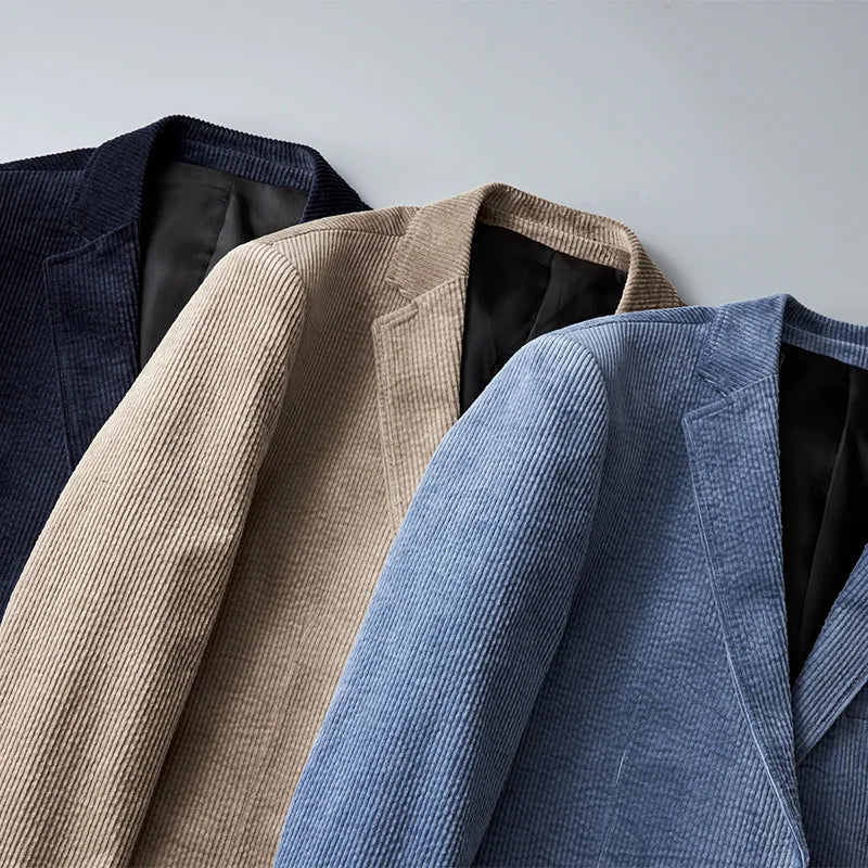 Herre Fløjlsblazer Klassisk Stil