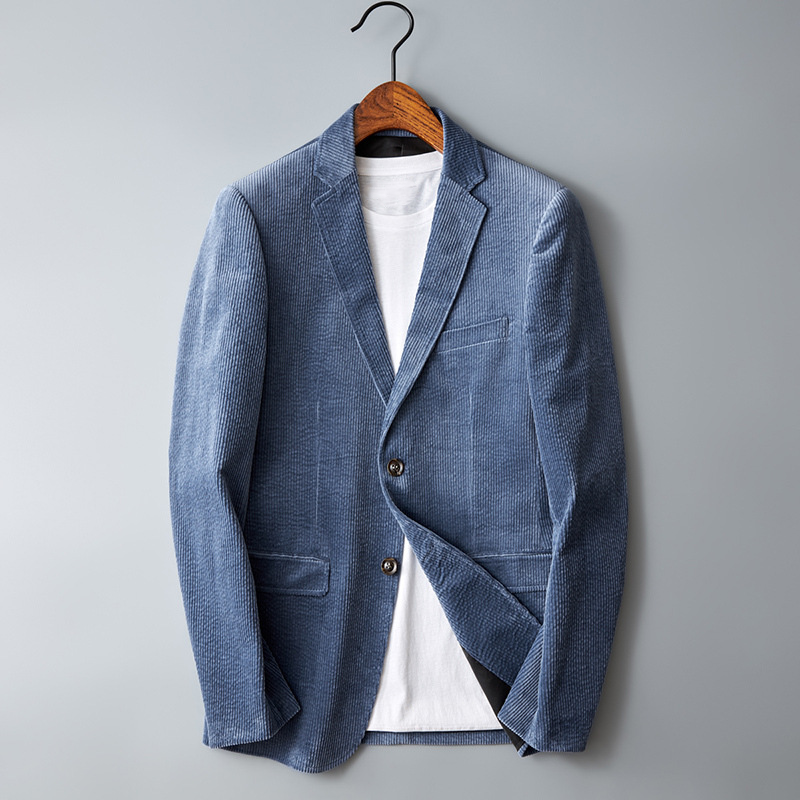 Herre Fløjlsblazer Klassisk Stil