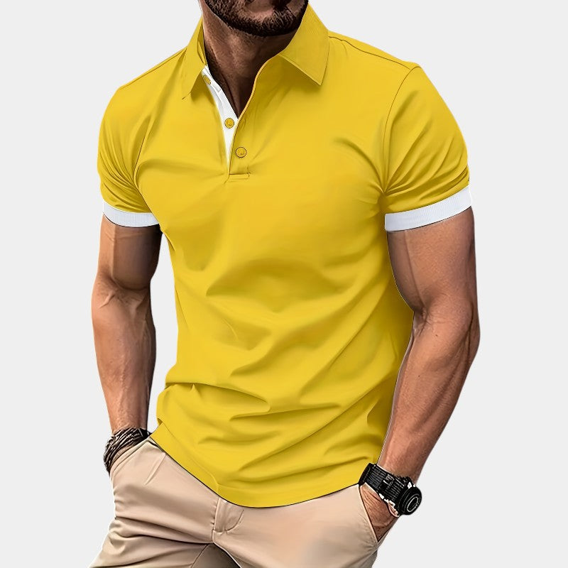 Herre Golf Skjorte Åndbar Justeret Polyester