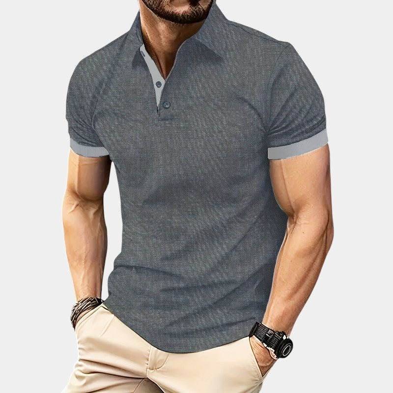 Herre Golf Skjorte Åndbar Justeret Polyester