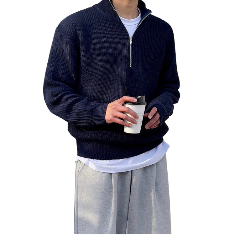 Herre Halvtrukket Sweater Tidløs Design