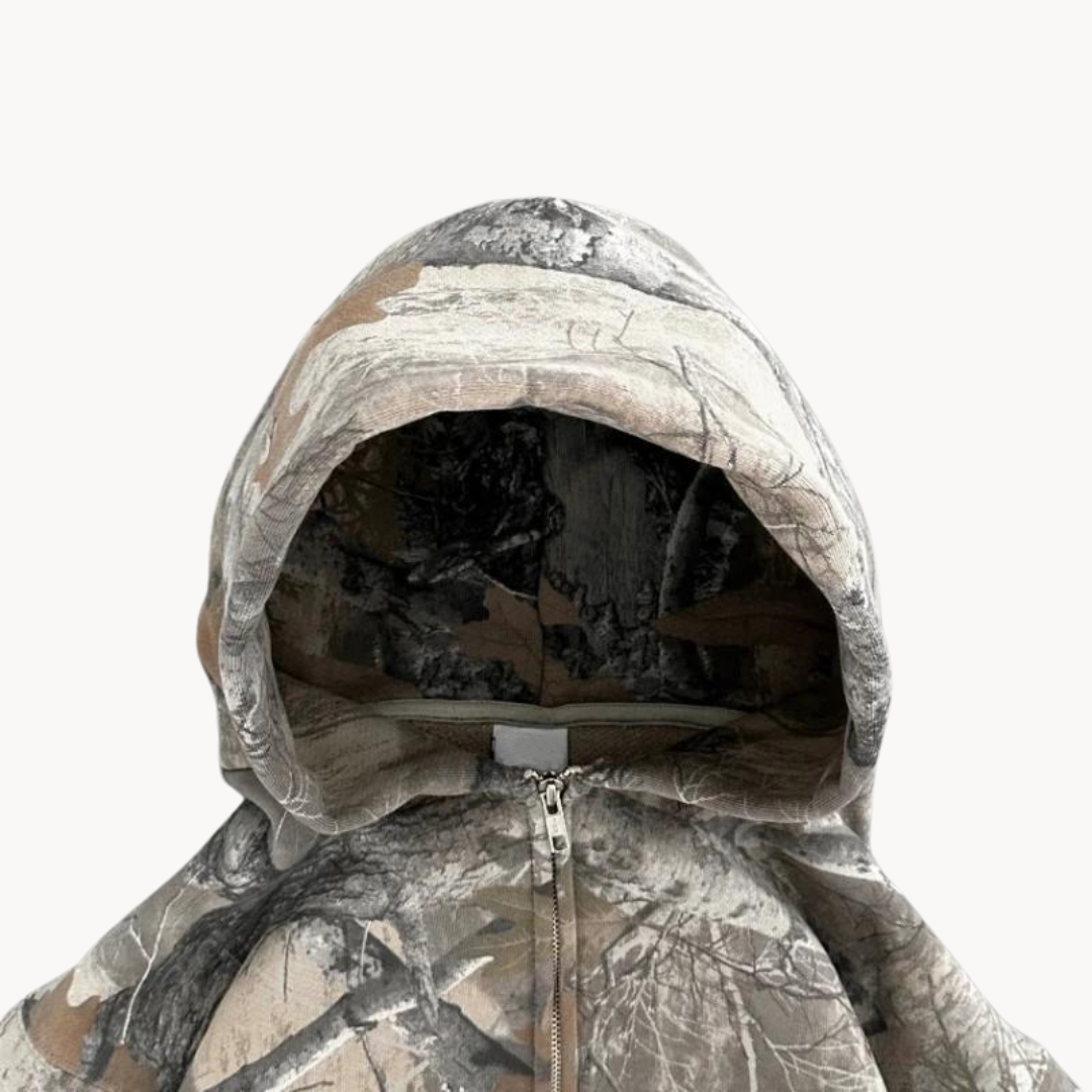 Herre Hoodie i Kamouflage Stil