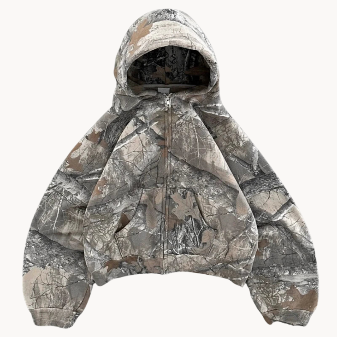 Herre Hoodie i Kamouflage Stil