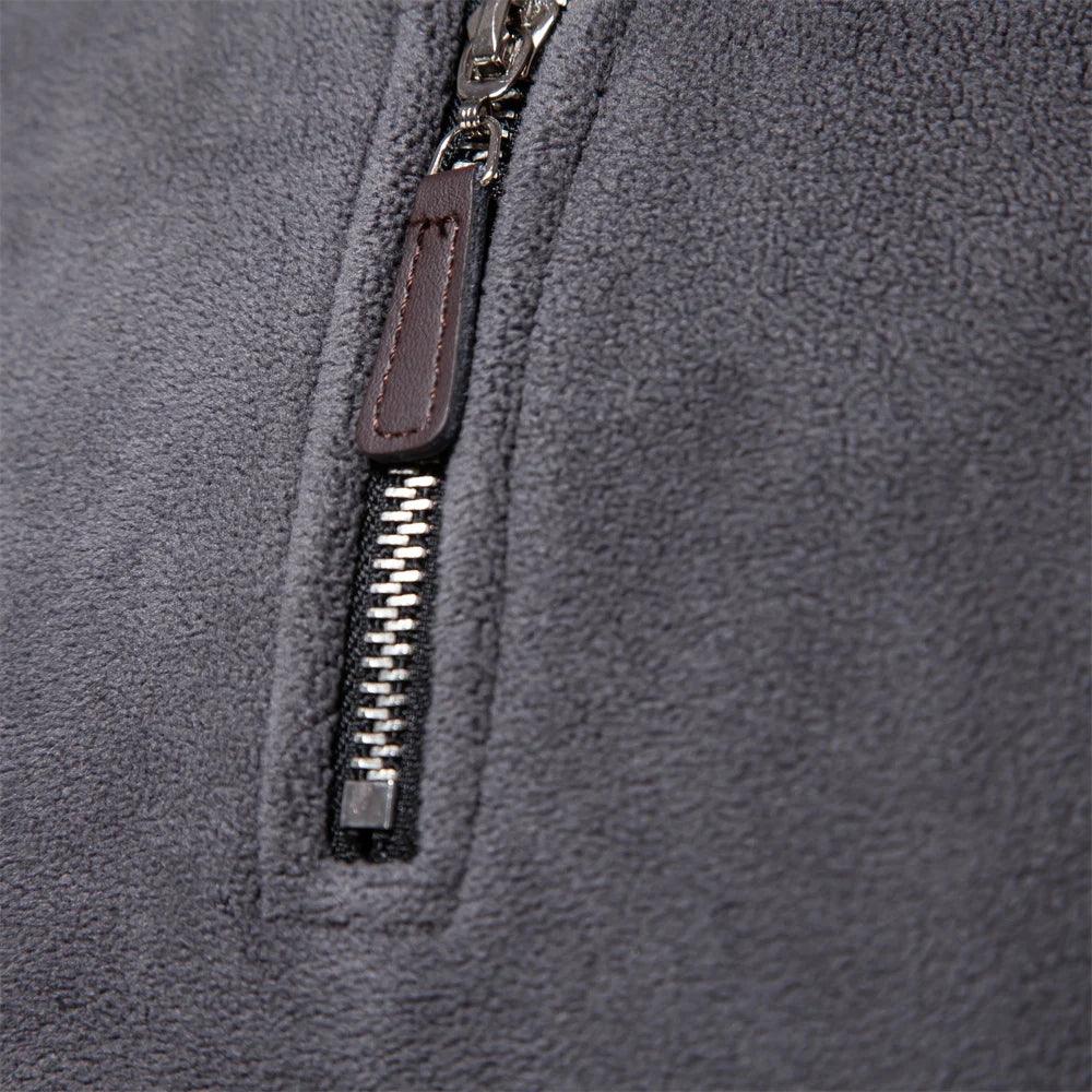 Herre Jakke Fleece Pullover Casual Stil med Halv Lynlås