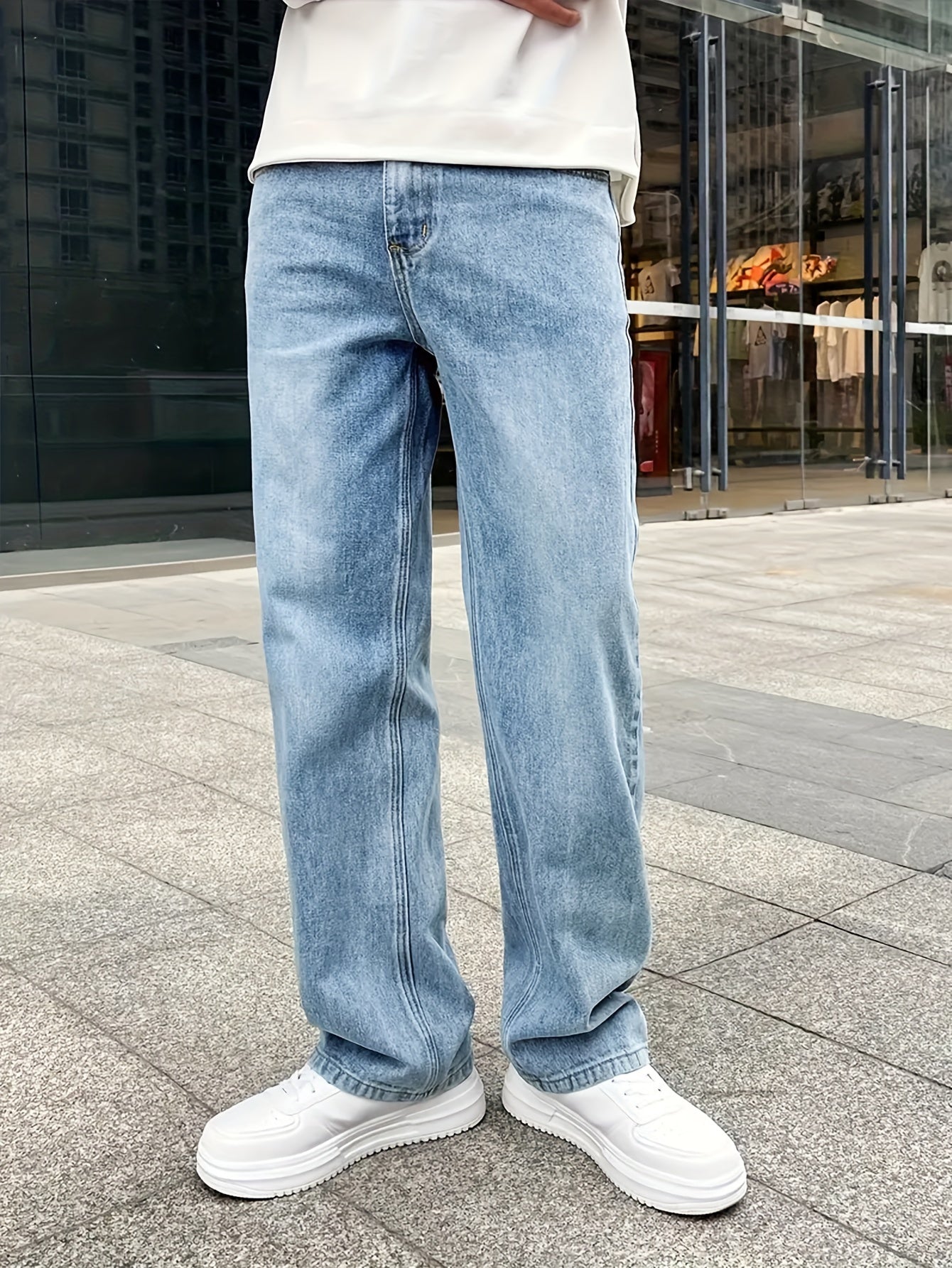 Herre Jeans Løs Pasform