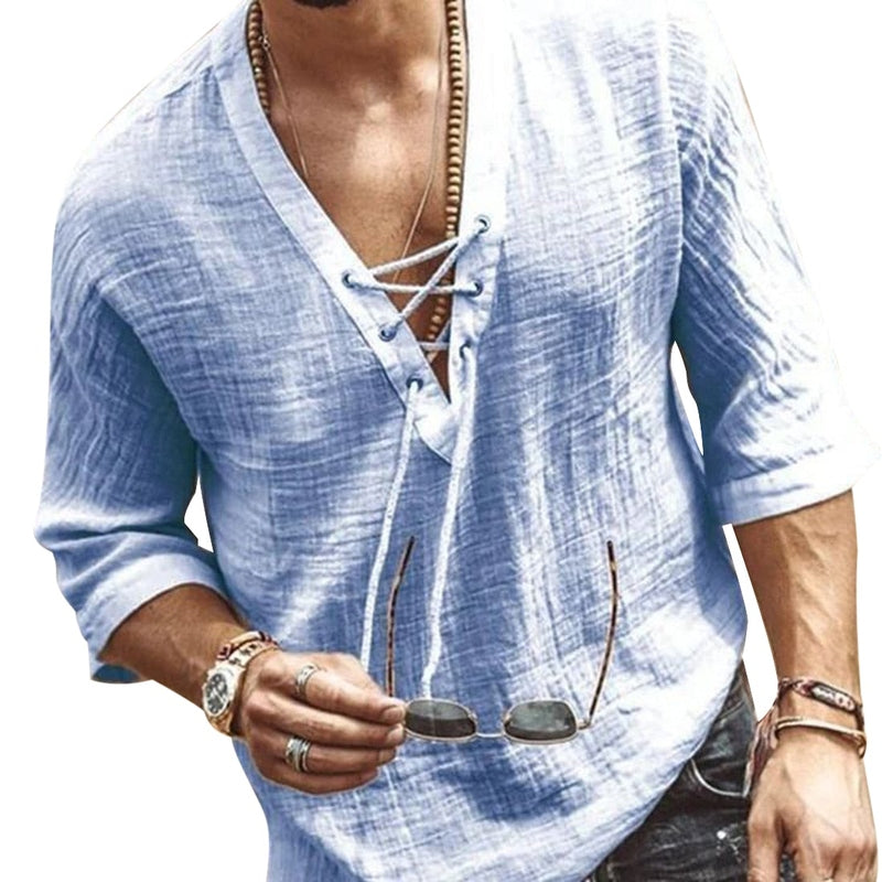 Herre Katoenen Bluse Afsnit Design