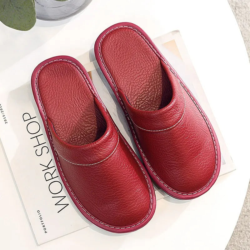 Herre Læder Hjemmesko Komfortabel Stil