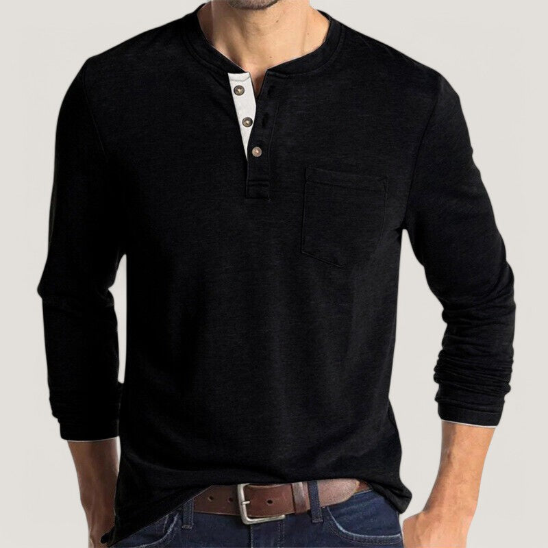 Herre Langærmet T-shirt Klassisk Design