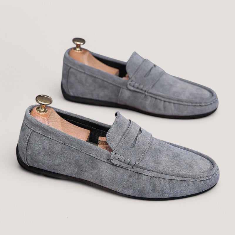 Herre Mokkasiner Suede Skridsikker Sål Komfortabel Design