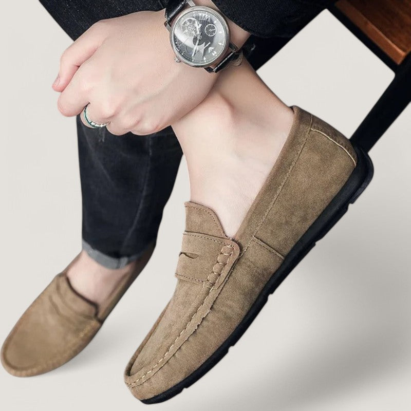 Herre Mokkasiner Suede Skridsikker Sål Komfortabel Design