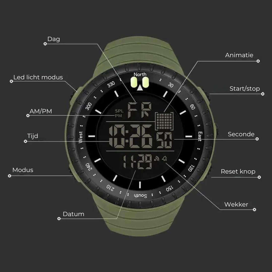Herre Outdoor Ur Multifunktionelt