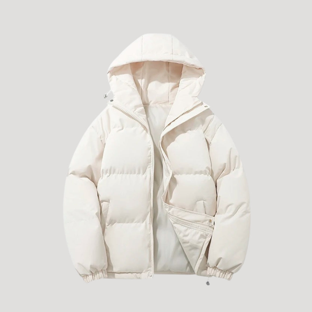 Herre Puffer Jakke Med Hætte Til Vinter - Moderne Stil, Letvægtsdesign, Isoleret Hætte
