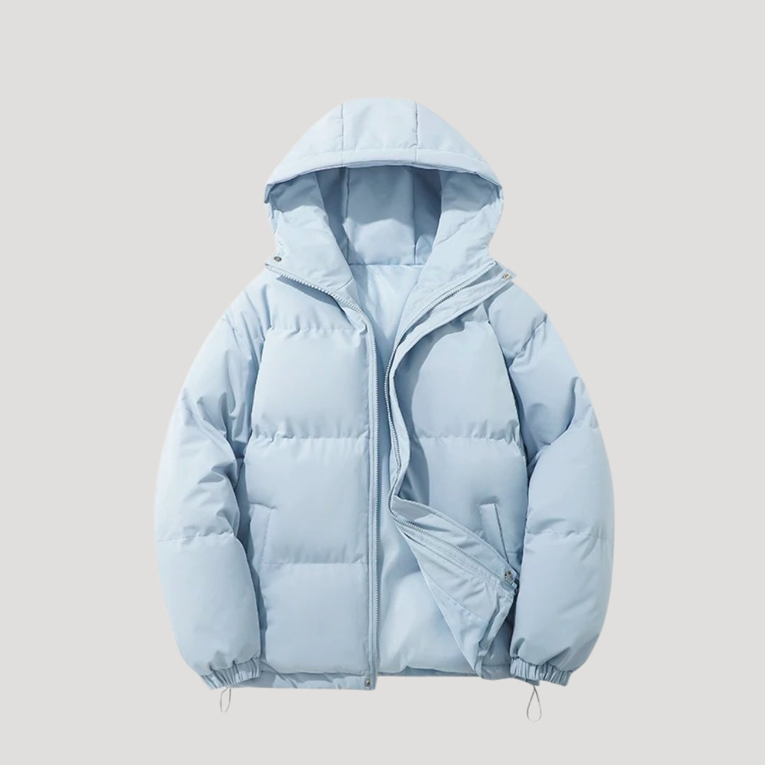 Herre Puffer Jakke Med Hætte Til Vinter - Moderne Stil, Letvægtsdesign, Isoleret Hætte