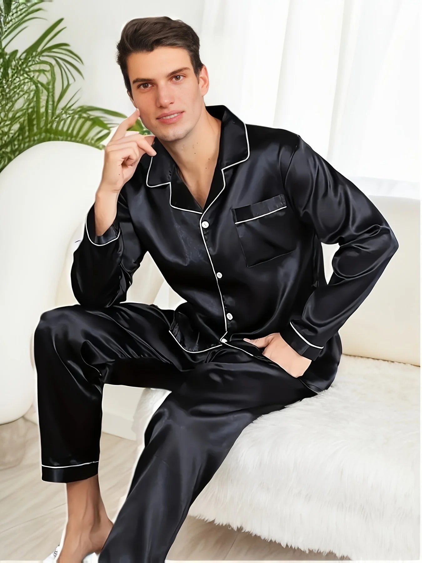 Herre Pyjamas Klassisk Stil