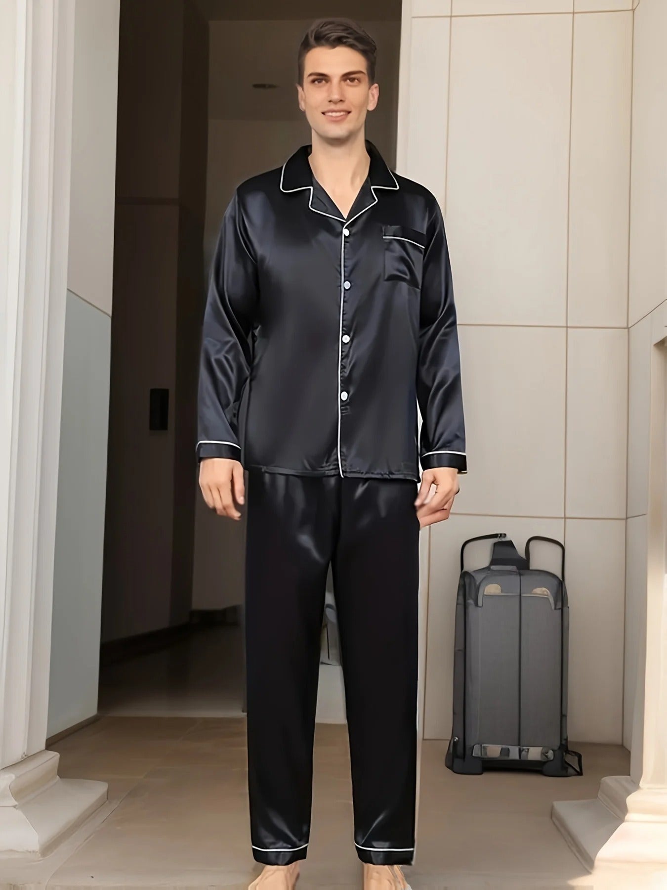 Herre Pyjamas Klassisk Stil