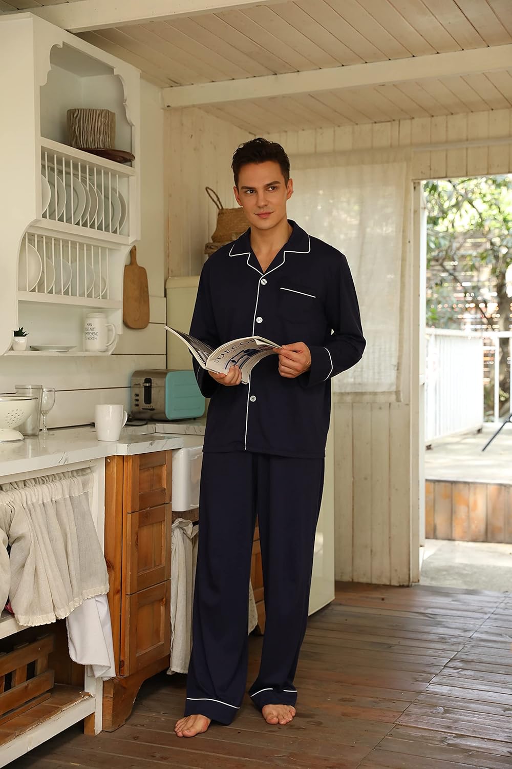 Herre Pyjamas Sæt Klassisk Stil