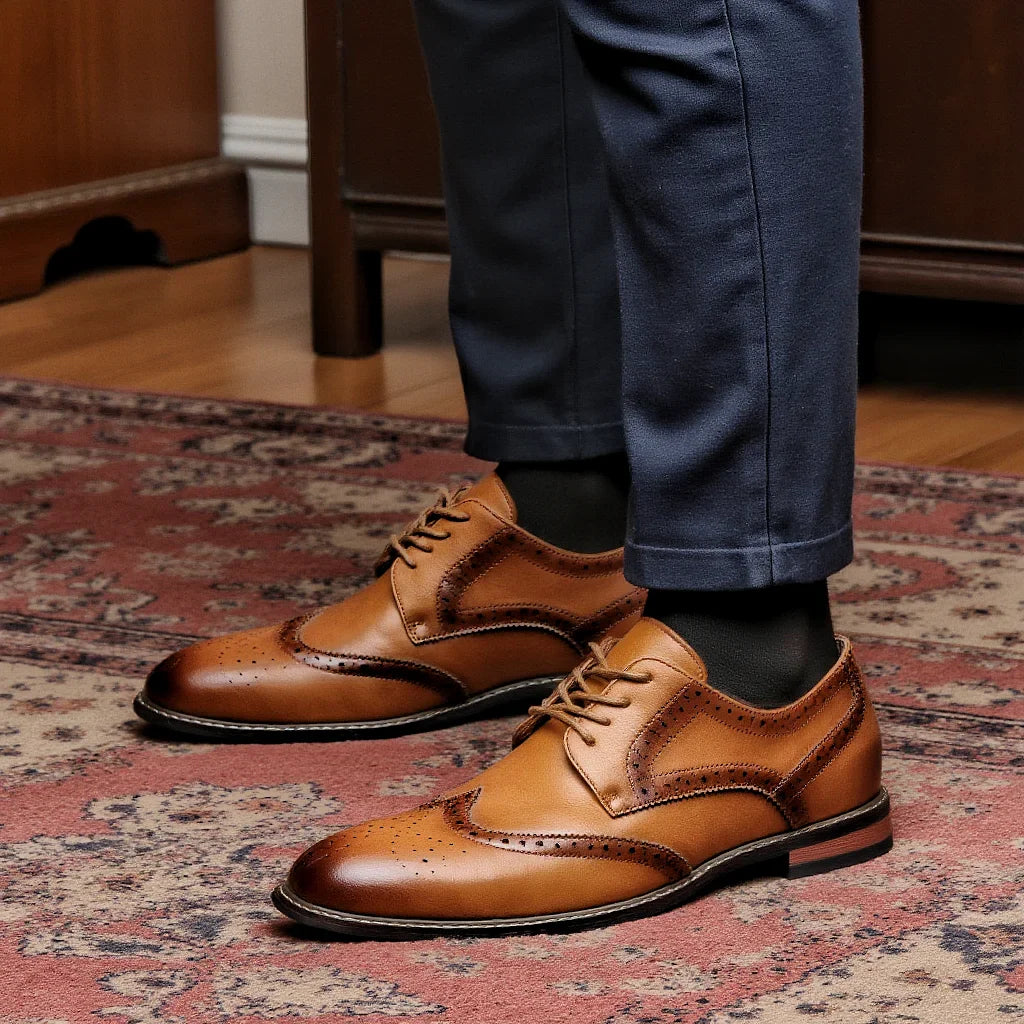 Herre Sko Brogue Læder til Bryllup og Formelle Anledninger