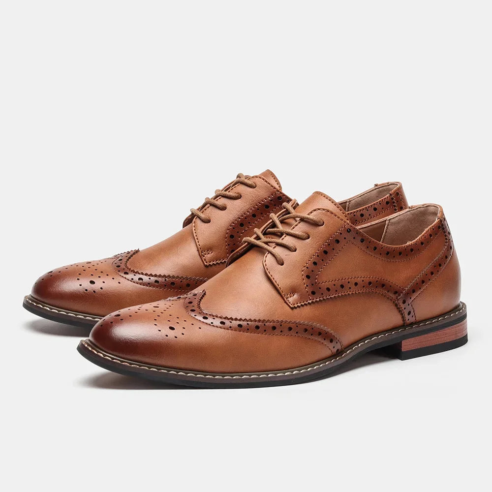 Herre Sko Brogue Læder til Bryllup og Formelle Anledninger