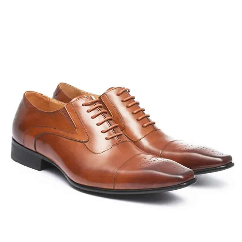 Herre Sko Oxford Snørebånd Britisk Casual Stil