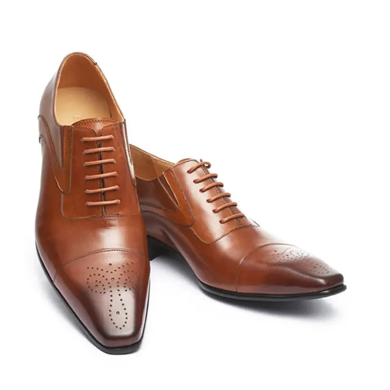 Herre Sko Oxford Snørebånd Britisk Casual Stil