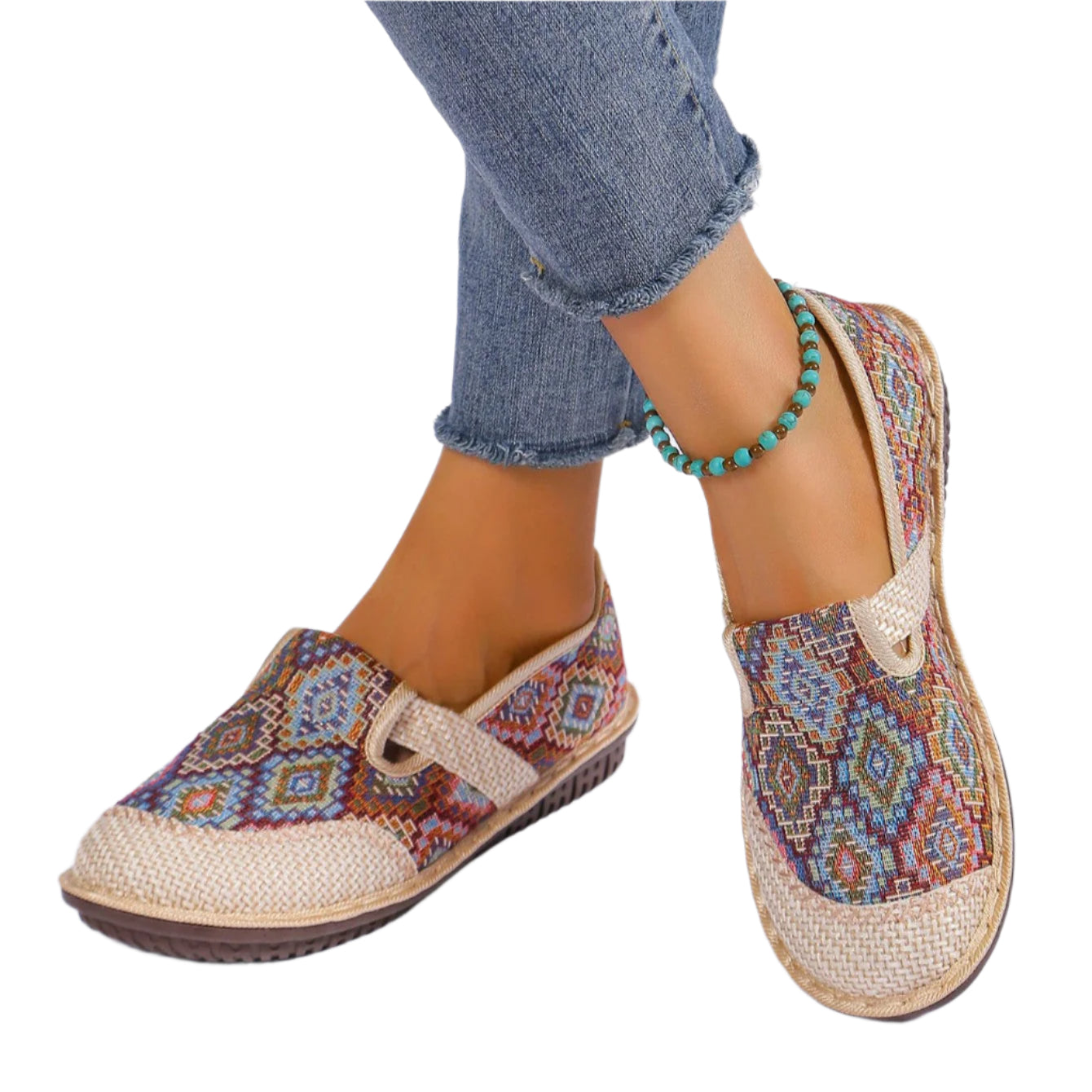 Damers slip-on sko Komfortabel design Pustende materiale