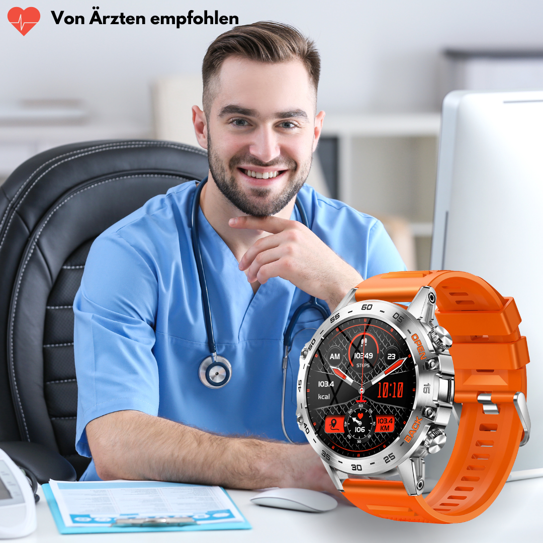 Herre Smartwatch Med GPS Navigation Til Fitness Og Udendørs Aktiviteter